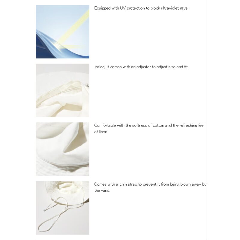 U UV Cut Cotton Linen Wide Brim Hat 482085 Japan Best Brand