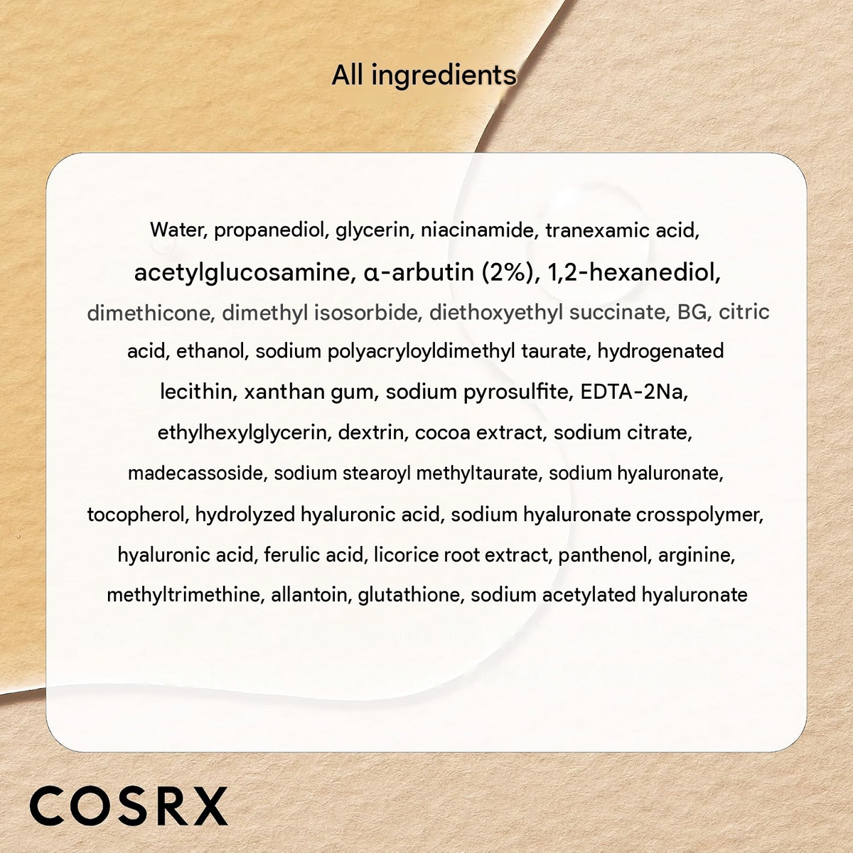 COSRX Tranexamic Acid 3% Alpha Albutin Trace Care Serum, 1.7 fl oz (50 ml)