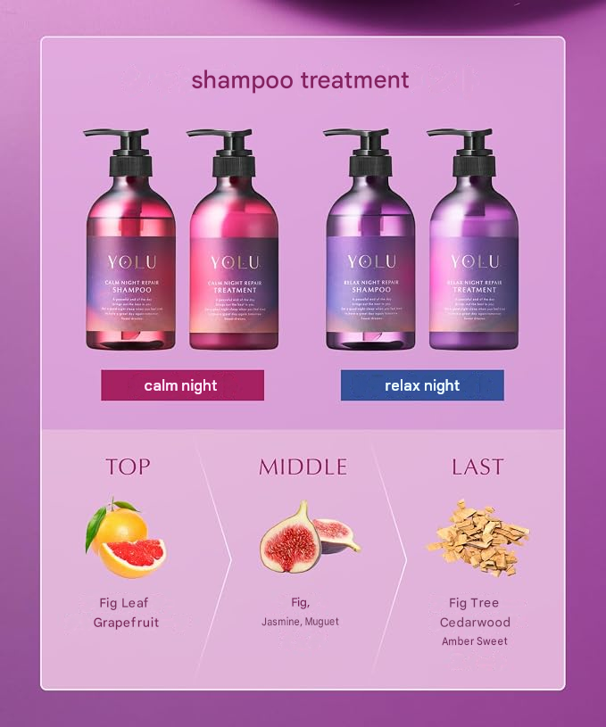 YOLU Relax Night Repair Shampoo & Treatment Set – Fig Fragrance