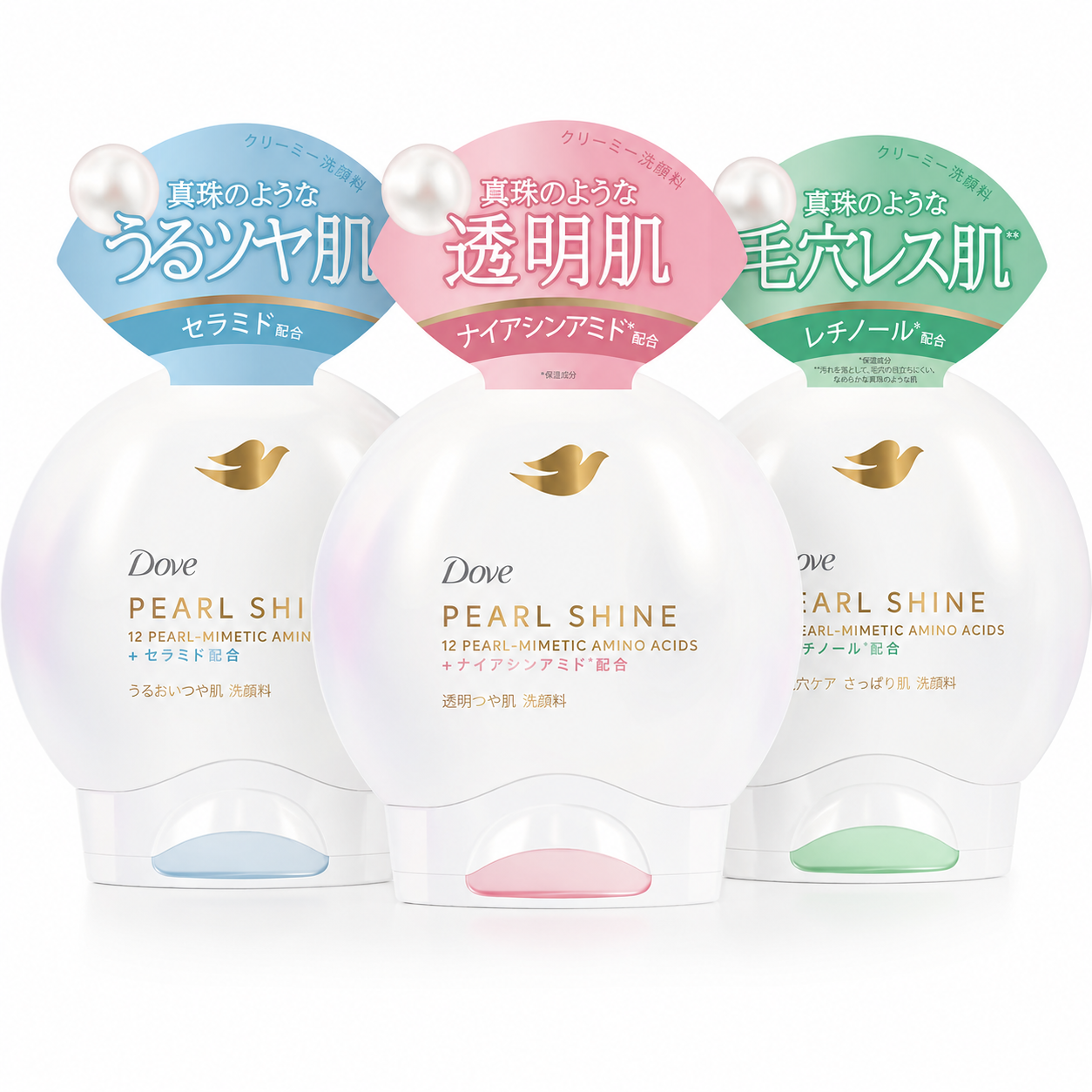 Dove Face Care Pearl Shine Facial Cleansing Foam 140g – 3 Types