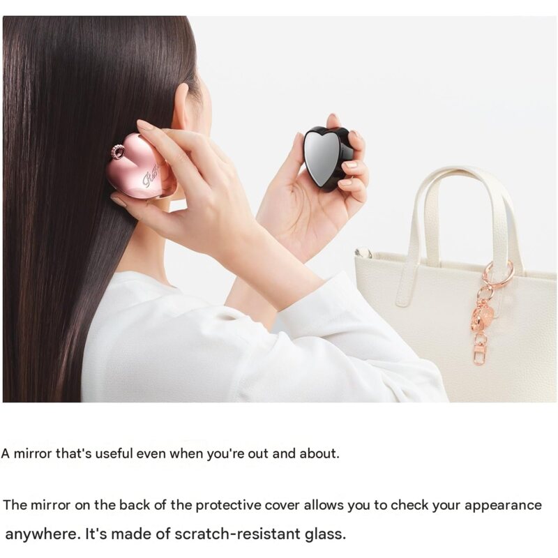 ReFa HEART BRUSH charm – Compact Hairbrush with Mirror | 3 Colors