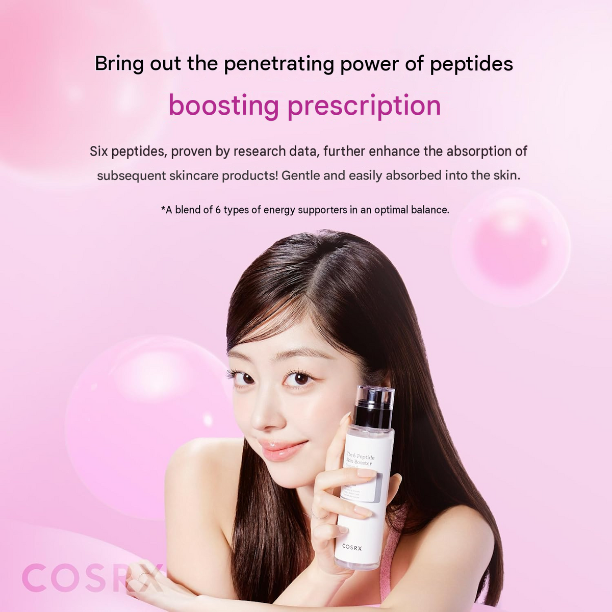 COSRX Peptide Booster Infused Beauty Serum – Peptide 6 Skin Booster, 5.1 fl oz (150 mL)