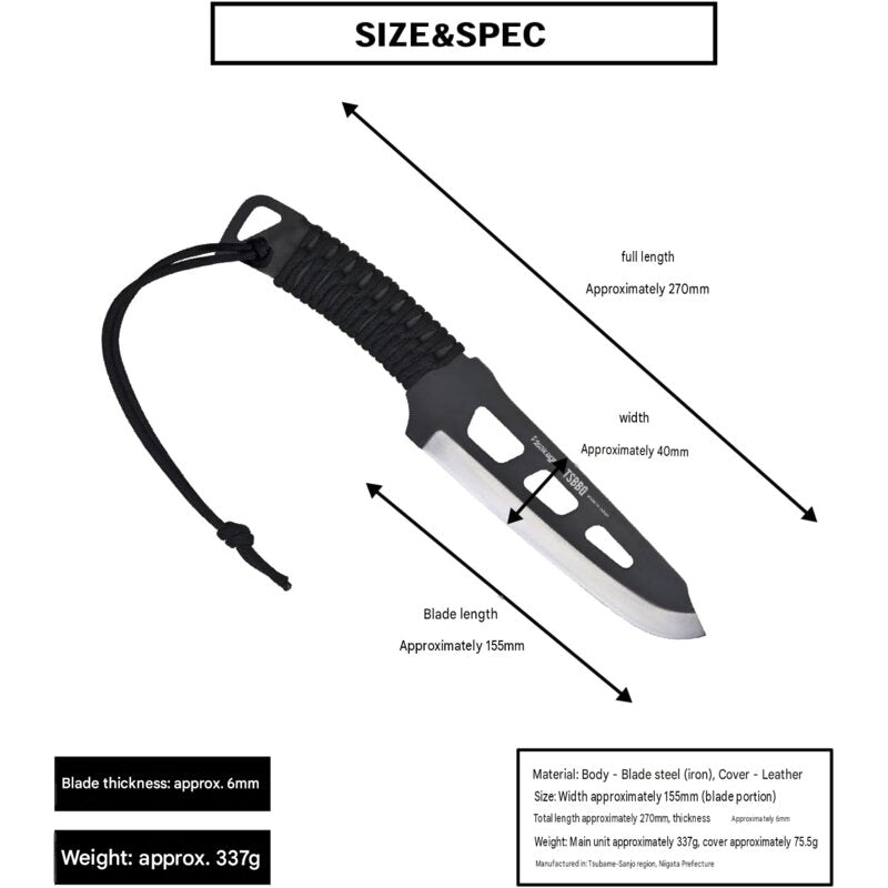 SAKAGEN × TSBBQ Skeleton Nata Knife TSBBQ-033