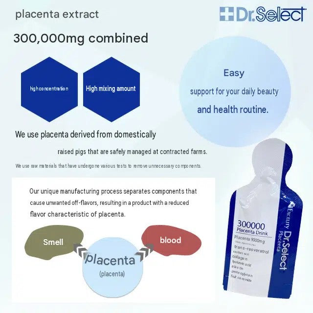 Dr.Select 300,000 Placenta Drink Smart Pack 15ml×30 Packs