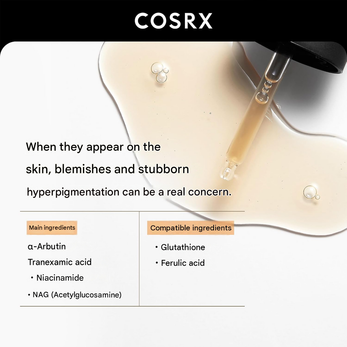 COSRX Tranexamic Acid 3% Alpha Albutin Trace Care Serum, 1.7 fl oz (50 ml)