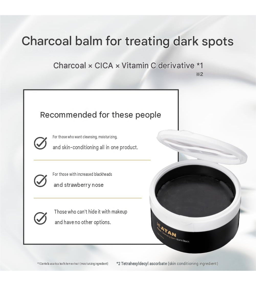 KATAN CICA Black Cleansing Balm – Charcoal Makeup Remover 70g