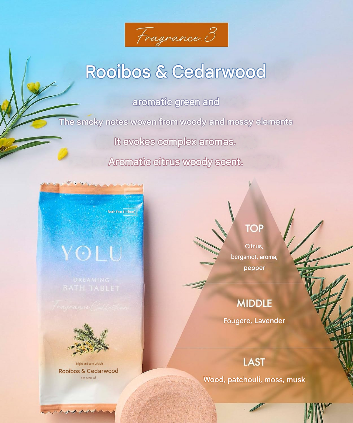 YOLU Bath Tablets Dreaming Assorted Fragrance Collection – 6 Tablets
