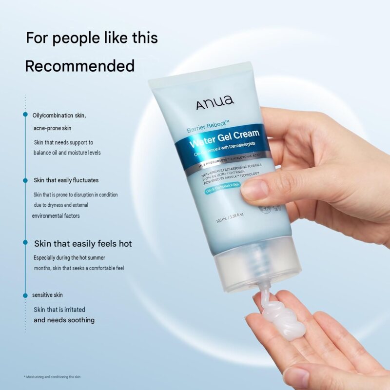 ANUA Barrier Reboot Water Gel Cream – Hydrating Barrier Care 100mL