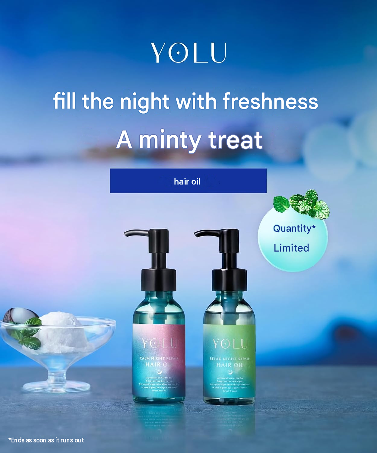 YOLU Calm Night Repair Summer Hair Oil