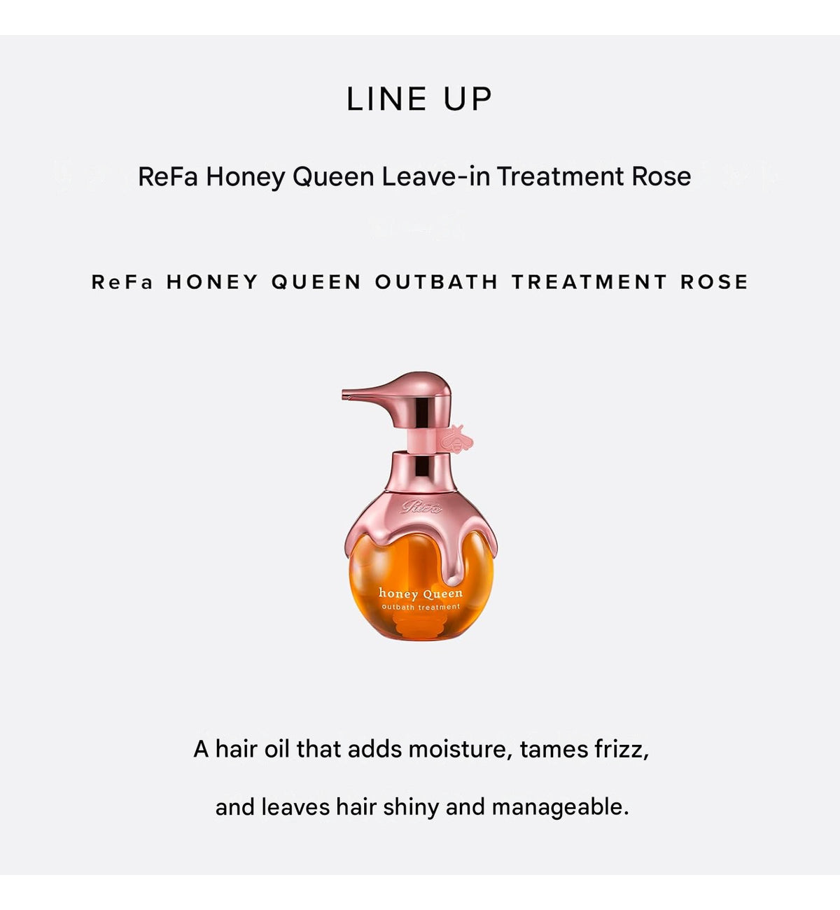 ReFa HONEY QUEEN Outbath Treatment Rose – 130 mL