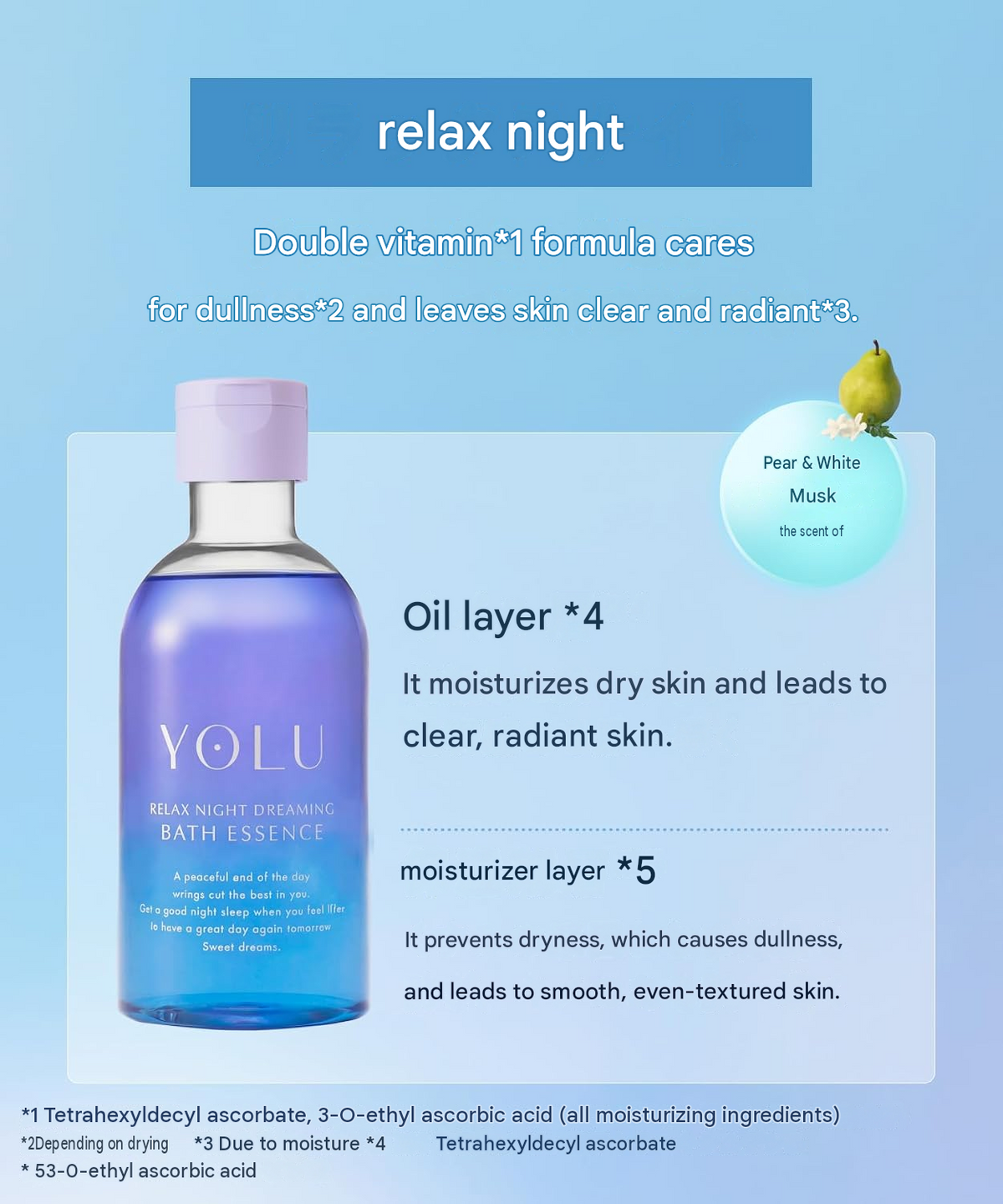 YOLU Bath Essence – Relaxing Night Dreaming 300mL