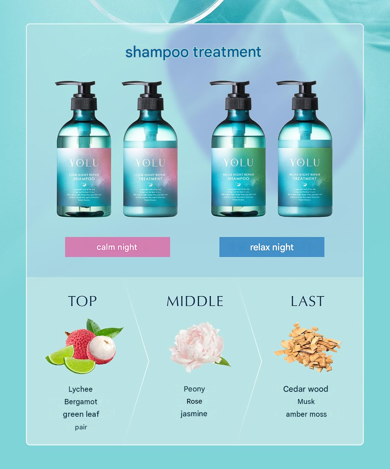YOLU Summer Limited Calm Night Repair Shampoo & Treatment Set