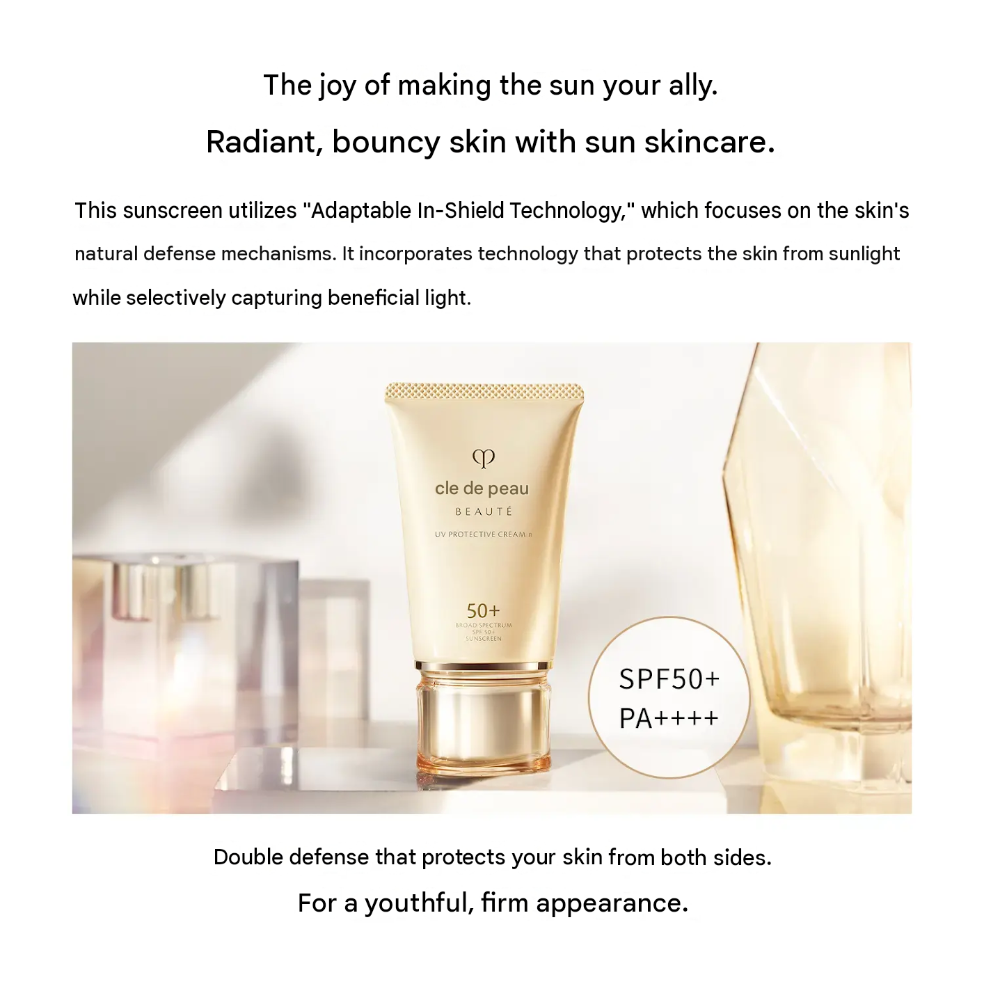 Shiseido Clé de Peau Beauté Crème UV n — Sunscreen Cream SPF50+ PA++++, 50 g
