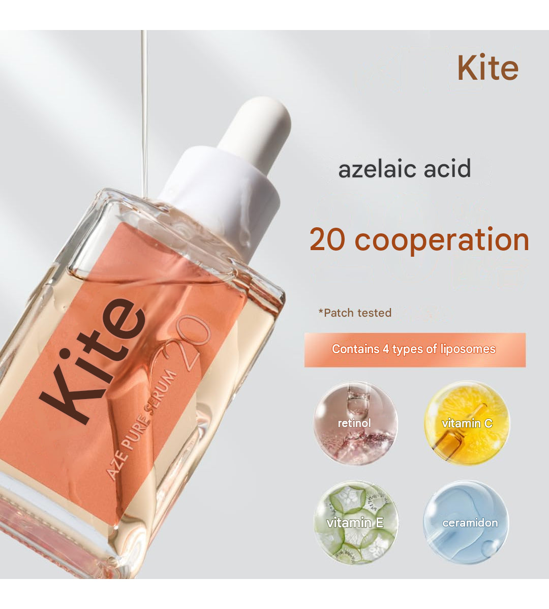 KITEN Azelaic Acid 20% Serum – Pore Care & Moisturizing Facial Serum 30mL