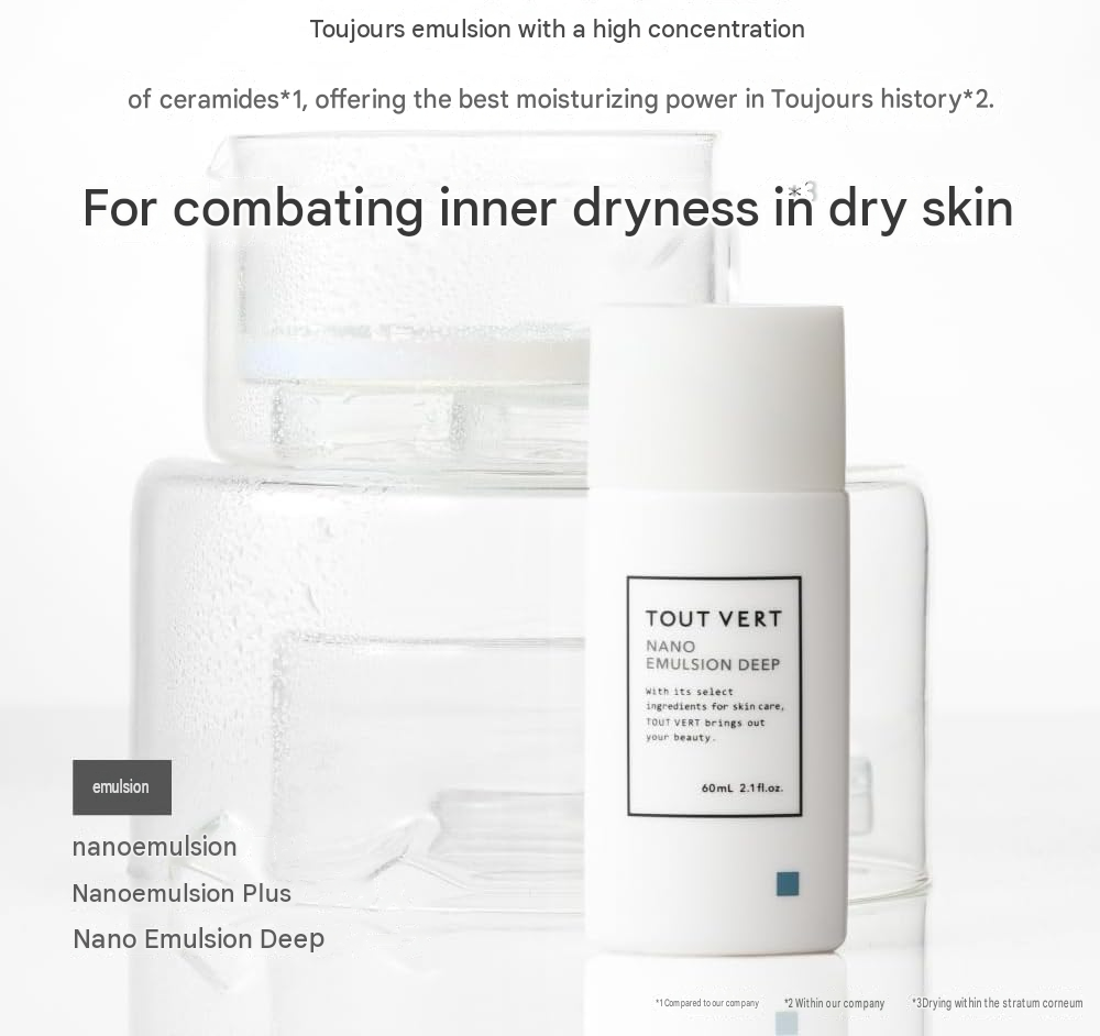 TOUT VERT Nano Emulsion Deep Emulsion – Intensive Ceramide Moisturizer, 60 mL