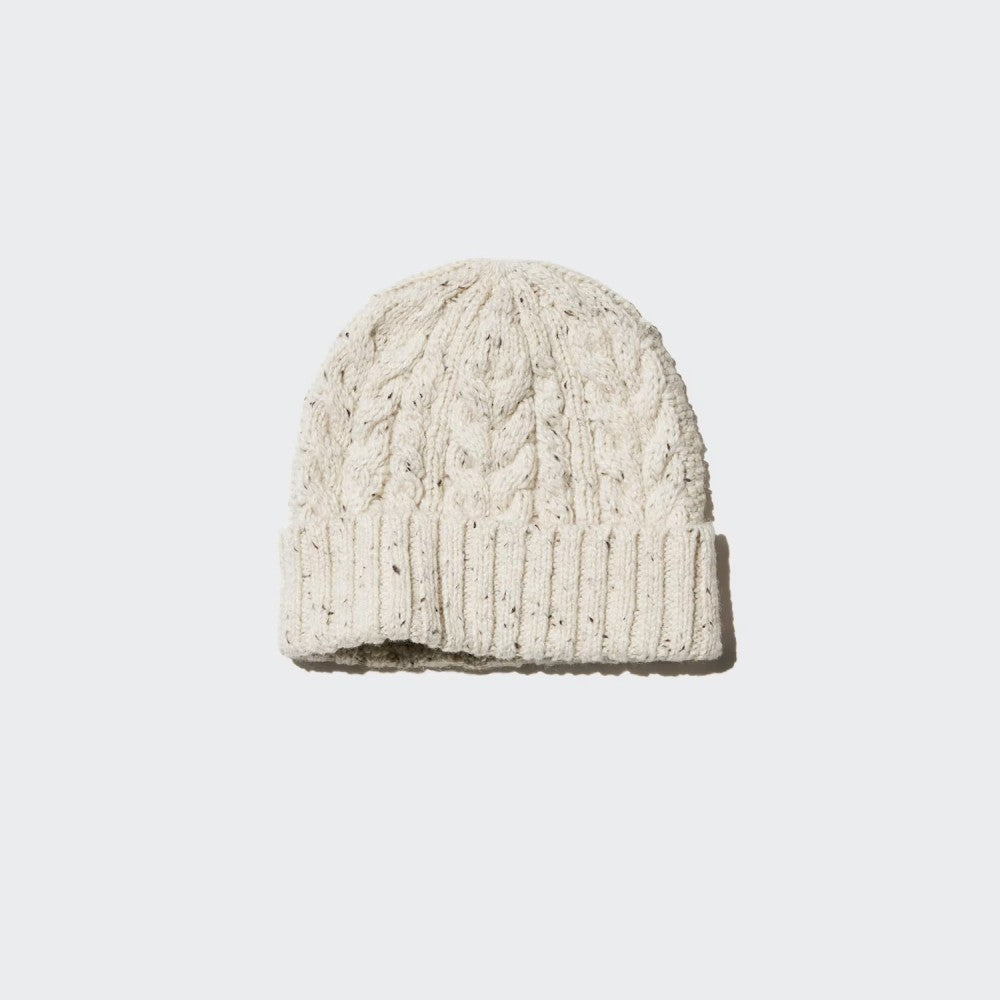 UniQlo Heattech Cable Knit Beanie 486756 Japan best brand