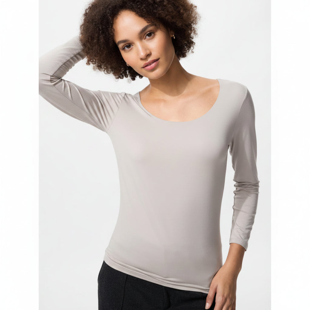 U Heattech U-Neck T-Shirt (3/4 Sleeves) 478936 Japan best brand