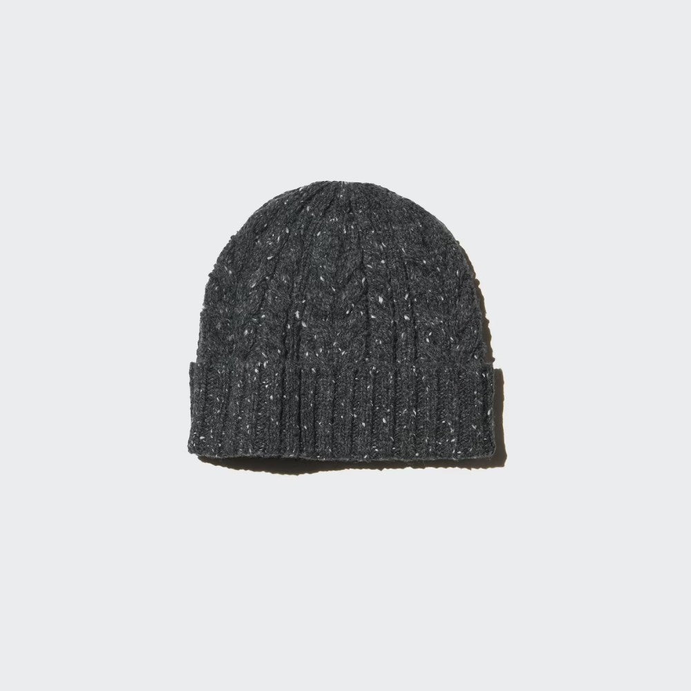 U Heattech Cable Knit Beanie 486756 Japan best brand