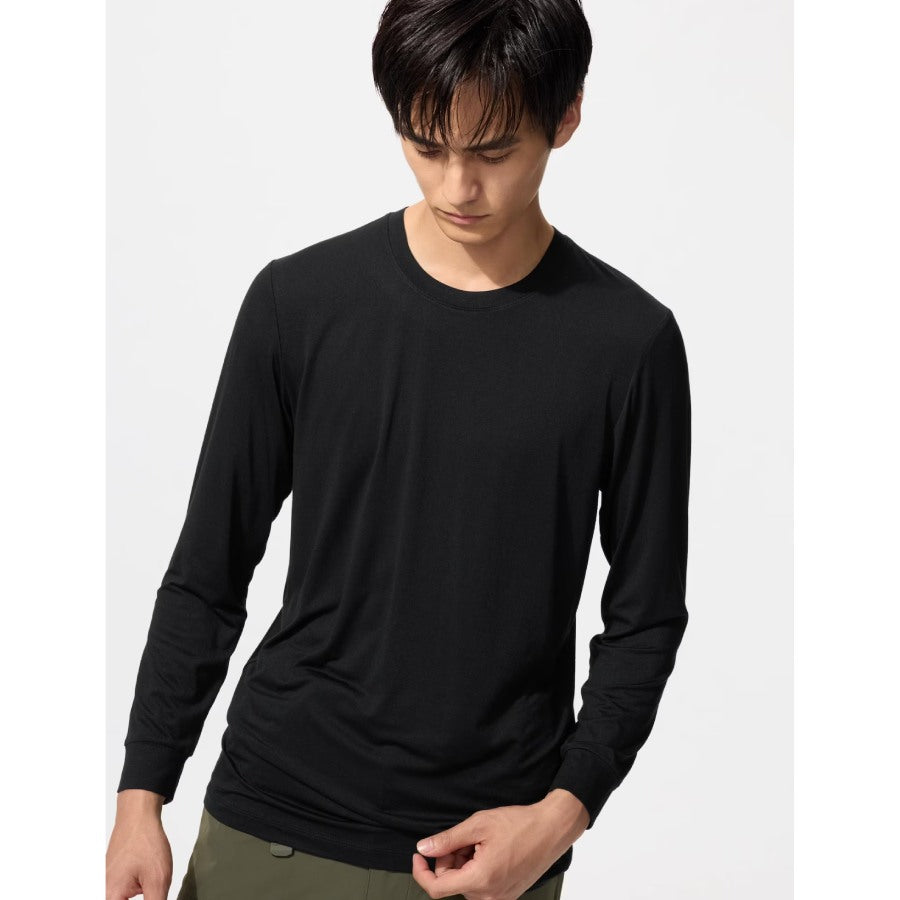 U HEATTECH Crew Neck T-Shirt (9/10 Sleeves) 479432 Japan best brand