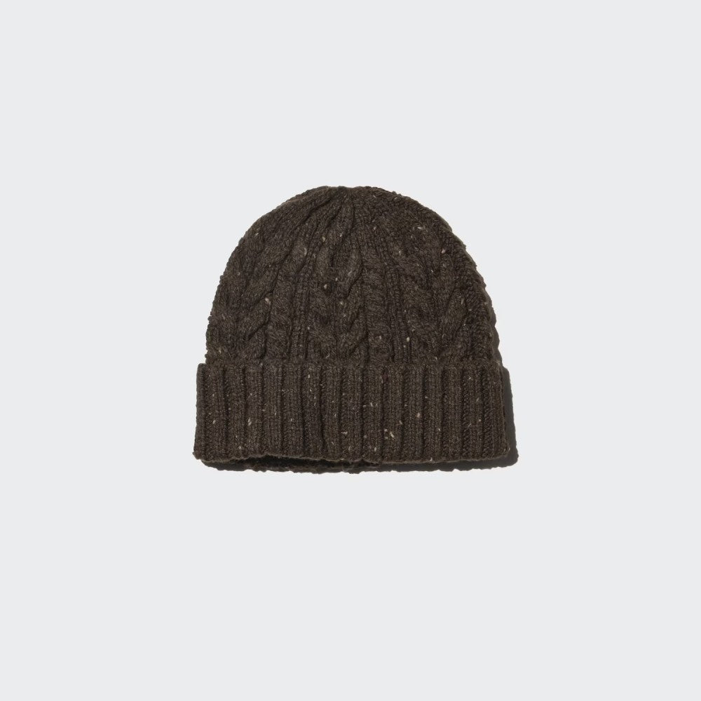 U Heattech Cable Knit Beanie 486756 Japan best brand