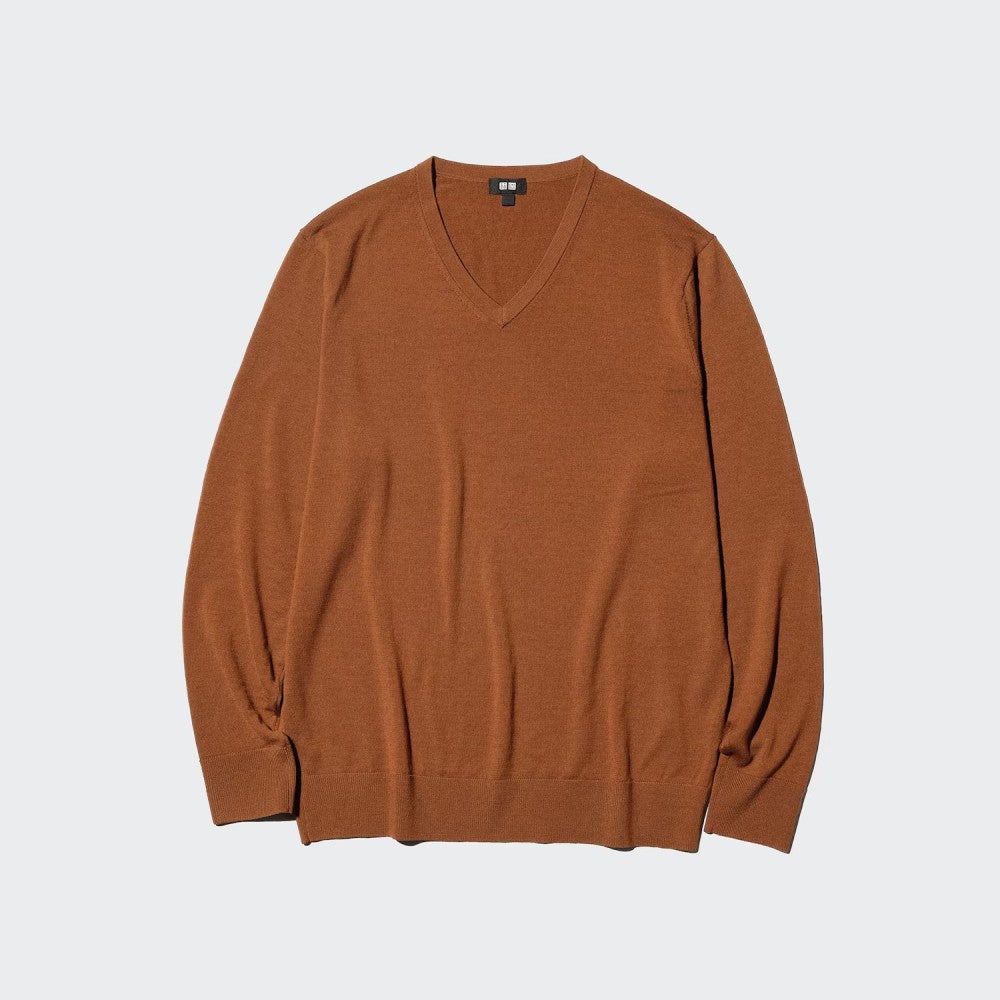 U Merino V-Neck Sweater 478536/486063 Japan best brand