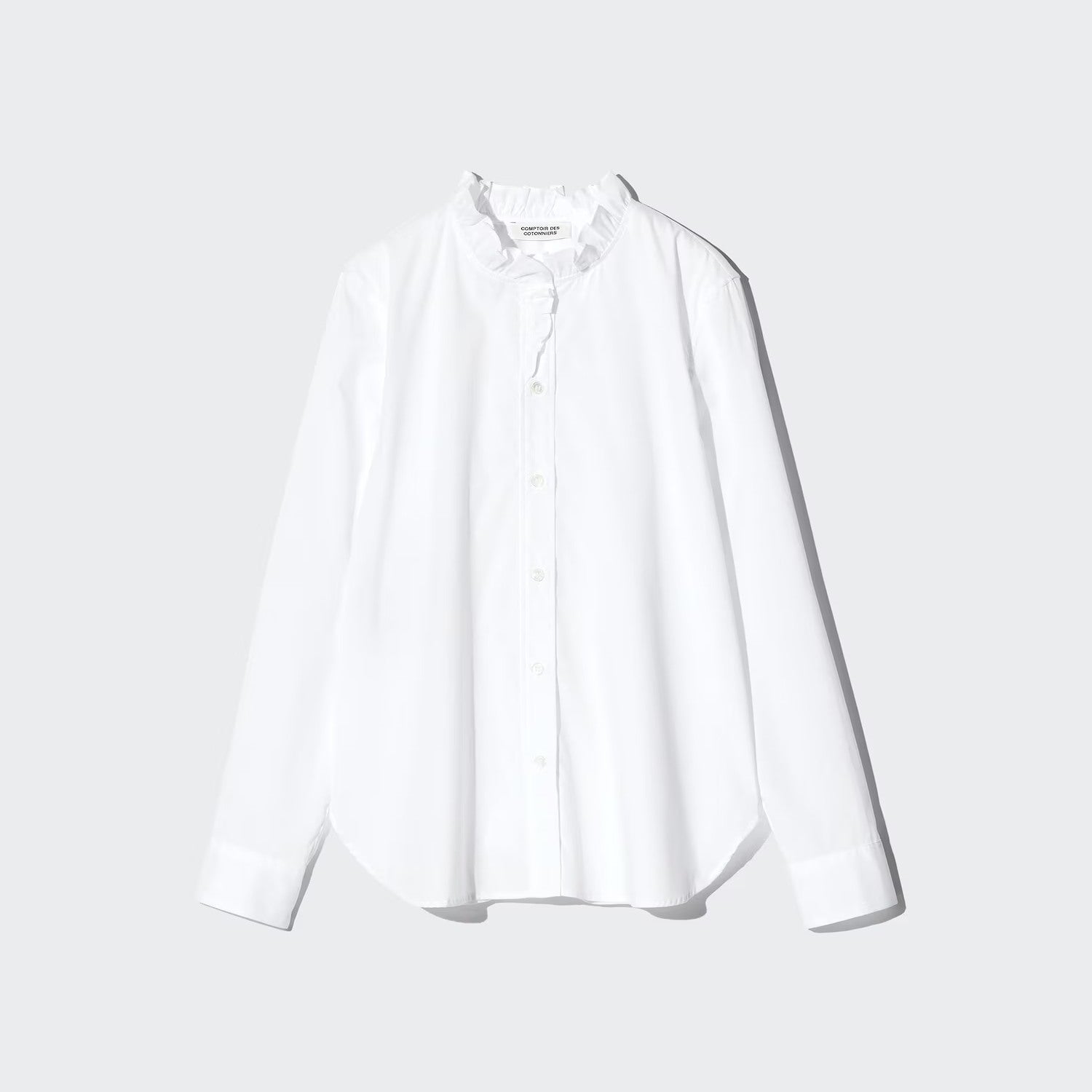 U Cotton Stretch Frill Shirt 476706 Japan best brand