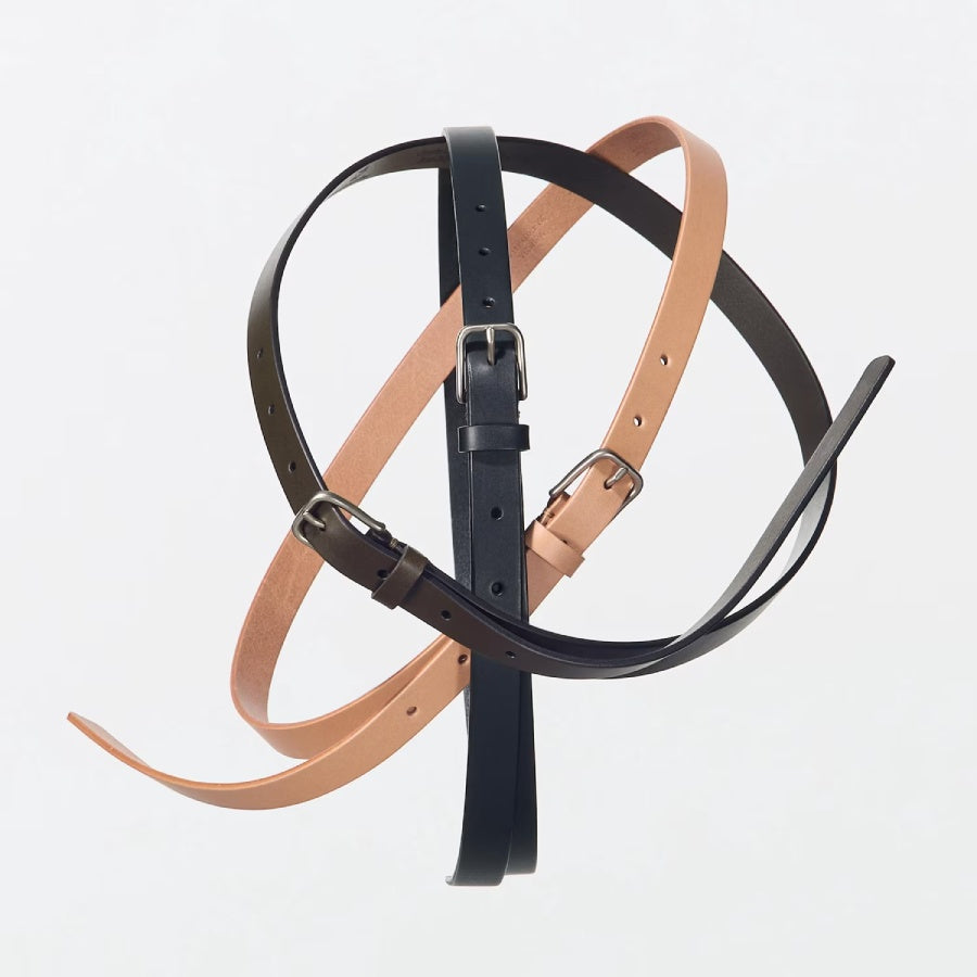 U Narrow Long Leather Belt Volpi Leather 484708 Japan best brand