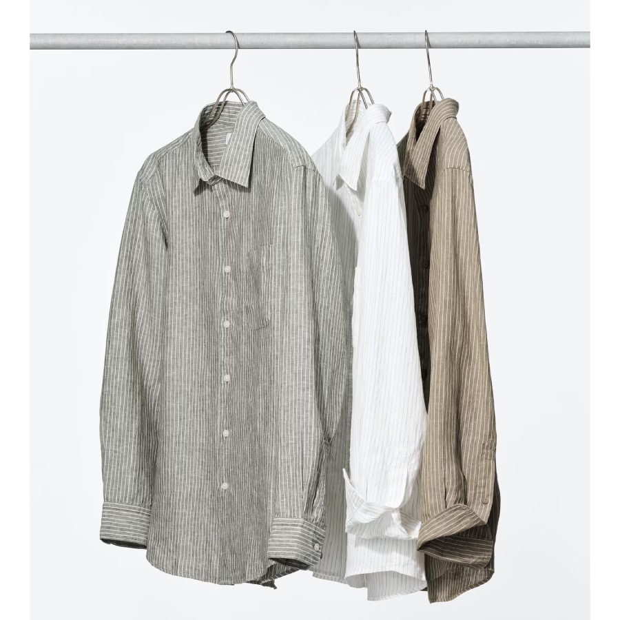 U Premium Linen Shirt / Stripe – 482434 Japan best brand