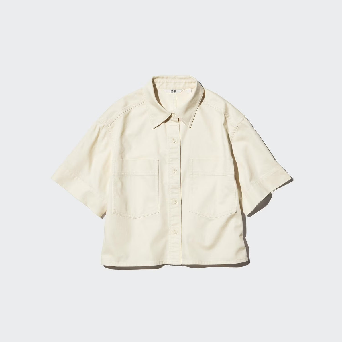 UniQlo Denim Boxy Shirt / 5-Sleeve 483877 Japan best brand