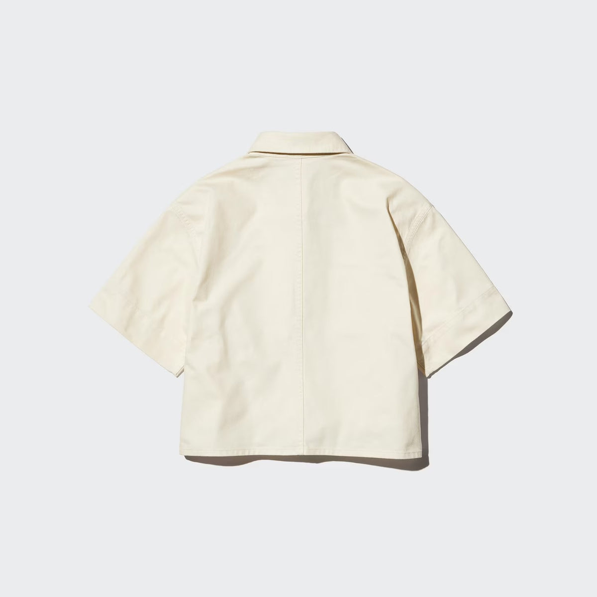 UniQlo Denim Boxy Shirt / 5-Sleeve 483877 Japan best brand