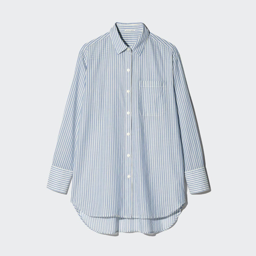 U Cotton Long Shirt 484744 Japan Best Brand