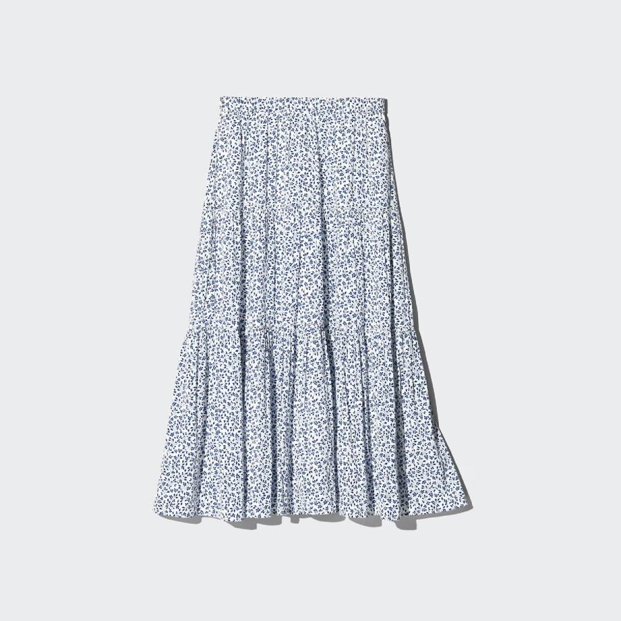 U Tiered Maxi Skirt (Shorter Length) 484822 Japan Best Brand