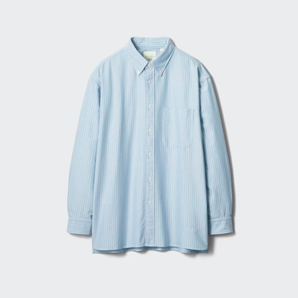 U Oxford Oversized Shirt (Striped) 484904 Japan best brand