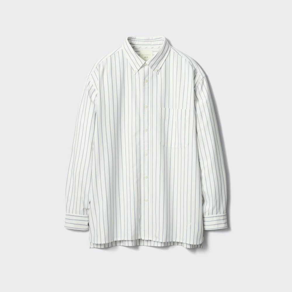 U Oxford Oversized Shirt (Striped) 484905 Japan best brand