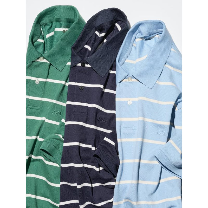 U Dry Kanoko Striped Polo Shirt 485565 (JW A) Japan best brand