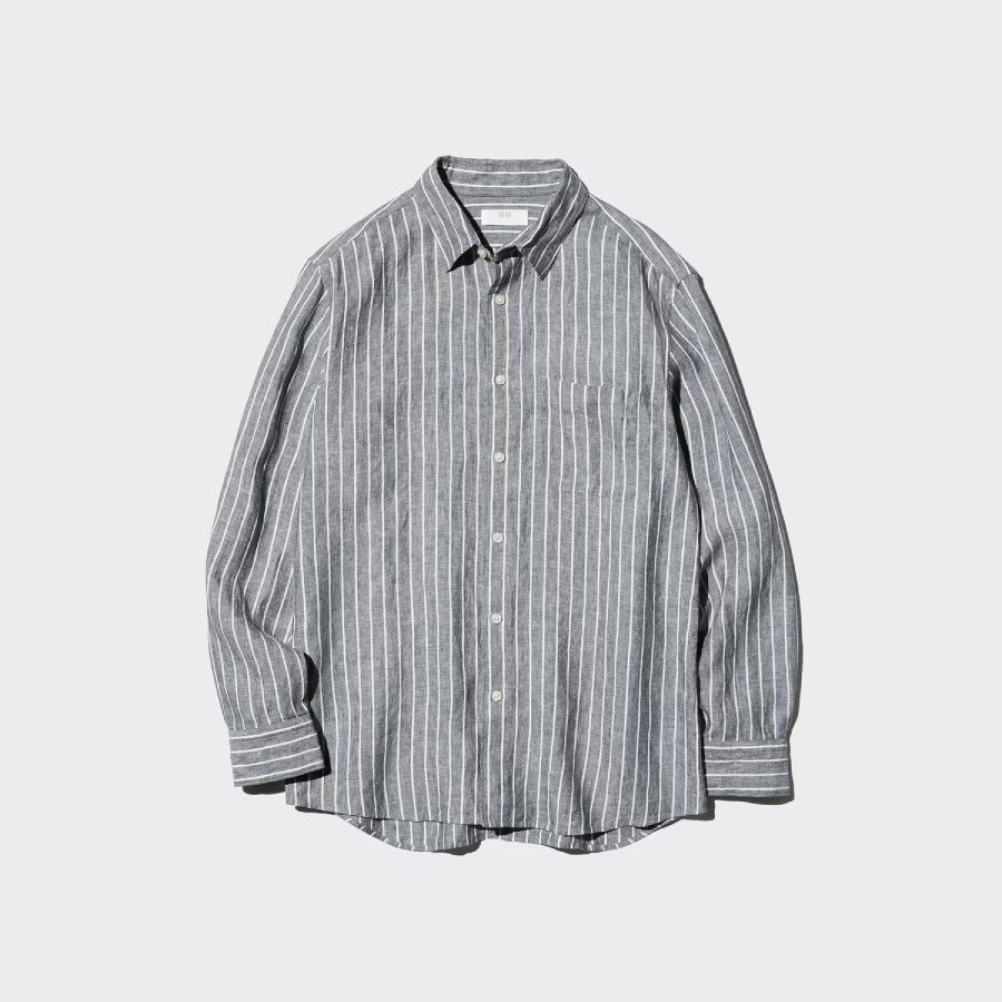 U Premium Linen Shirt / Stripe 485689 Japan best brand