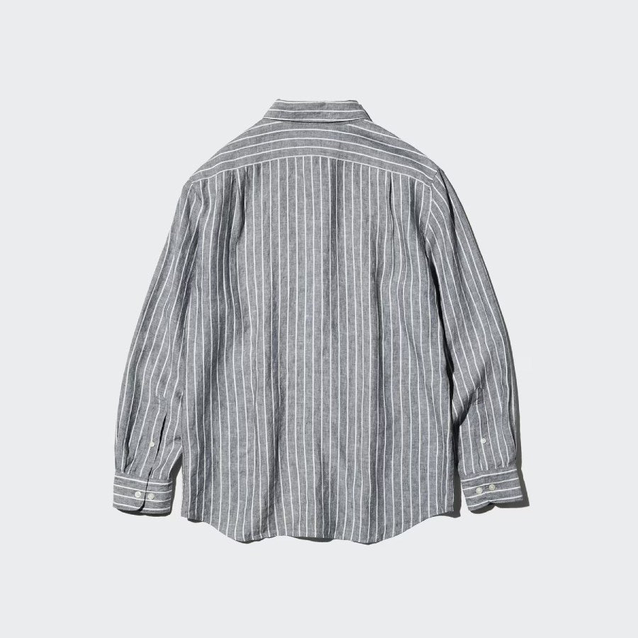 U Premium Linen Shirt / Stripe 485689 Japan best brand