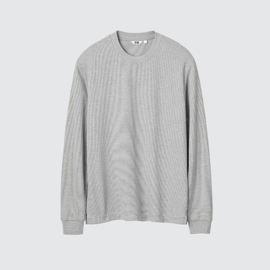U AIRism Cotton Border T-Shirt 487505 japan best brand