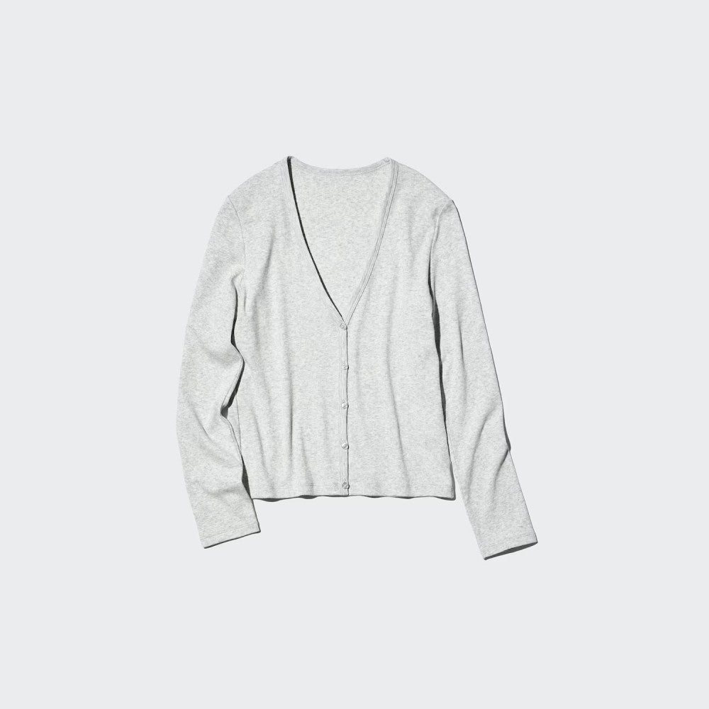U Ribbed V-Neck Cardigan 488014 Japan best brand