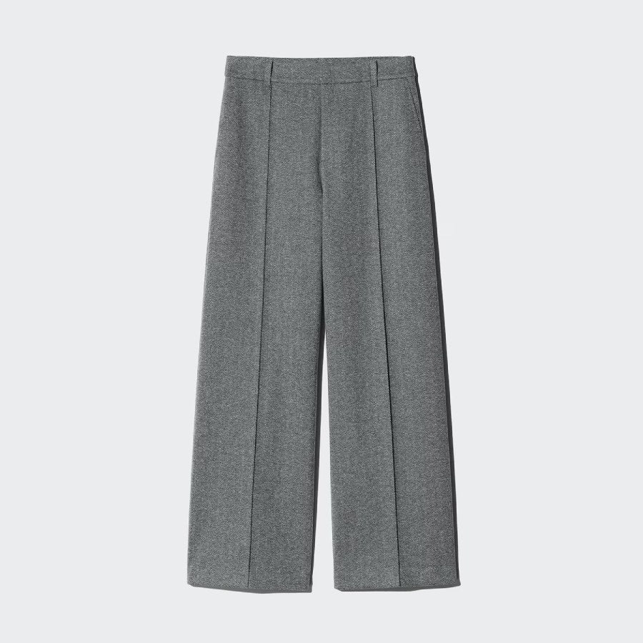 U Brushed Jersey Wide Pants / Herringbone 489395 Japan best brand