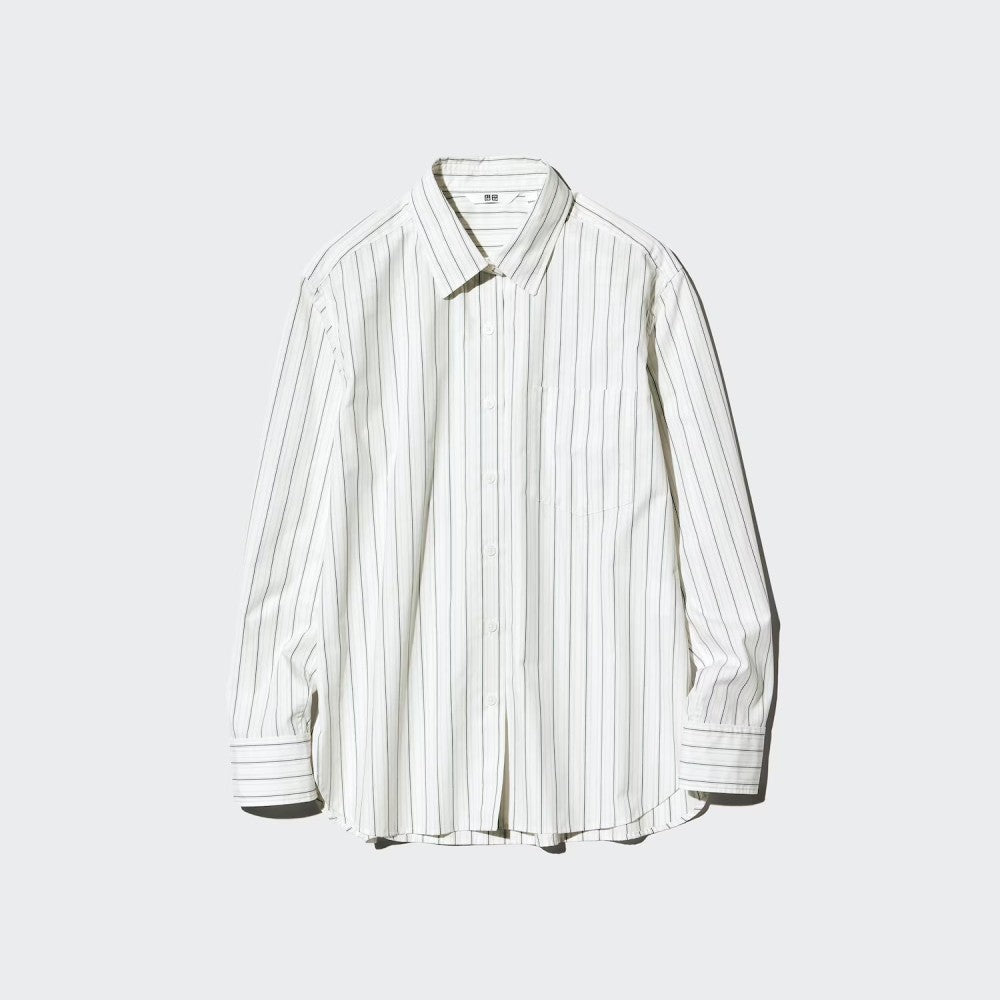 U Cotton Blend Shirt / Stripe 491501 Japan best brand