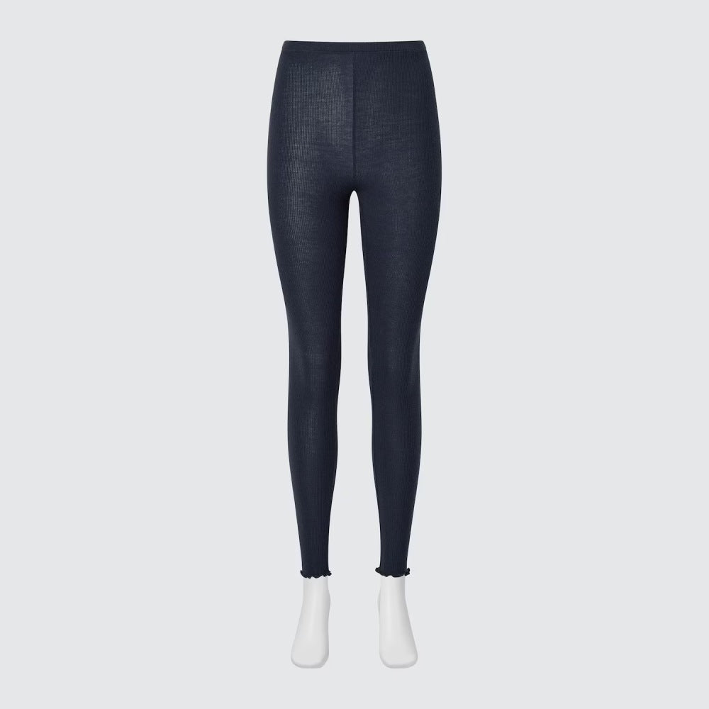 U HEATTECH Extra Warm Cashmere Blend Ribbed Leggings 483110 Japan best brand