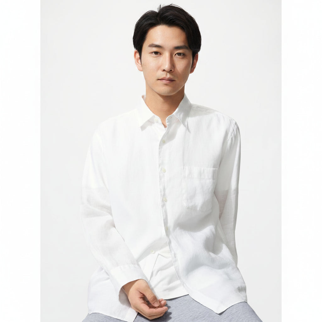 UniQlo Premium Linen Shirt 482431 Japan Best Brand