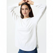U Soft Cotton Round Hem Long Sleeve T-Shirt 481484 Japan best brand