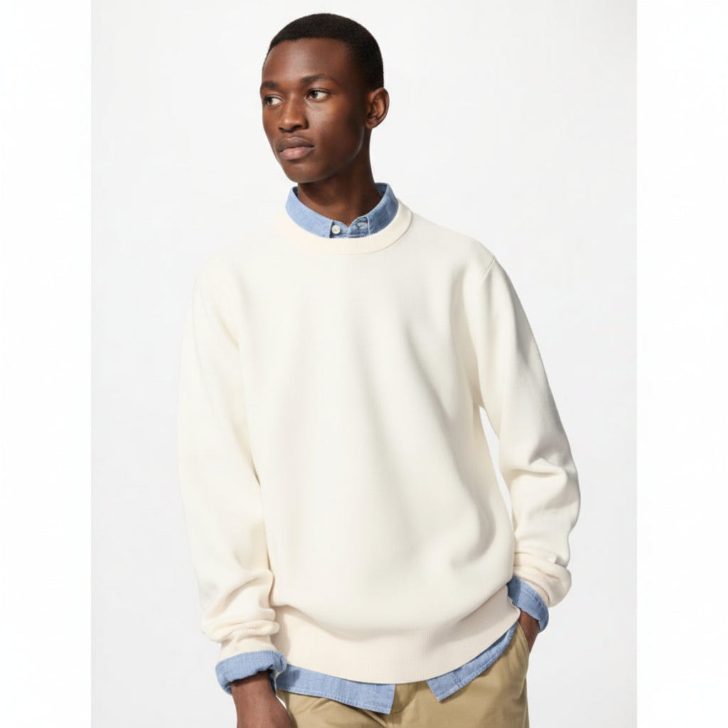 U Washable Milano Rib Crew Neck Sweater 478548 Japan best brand