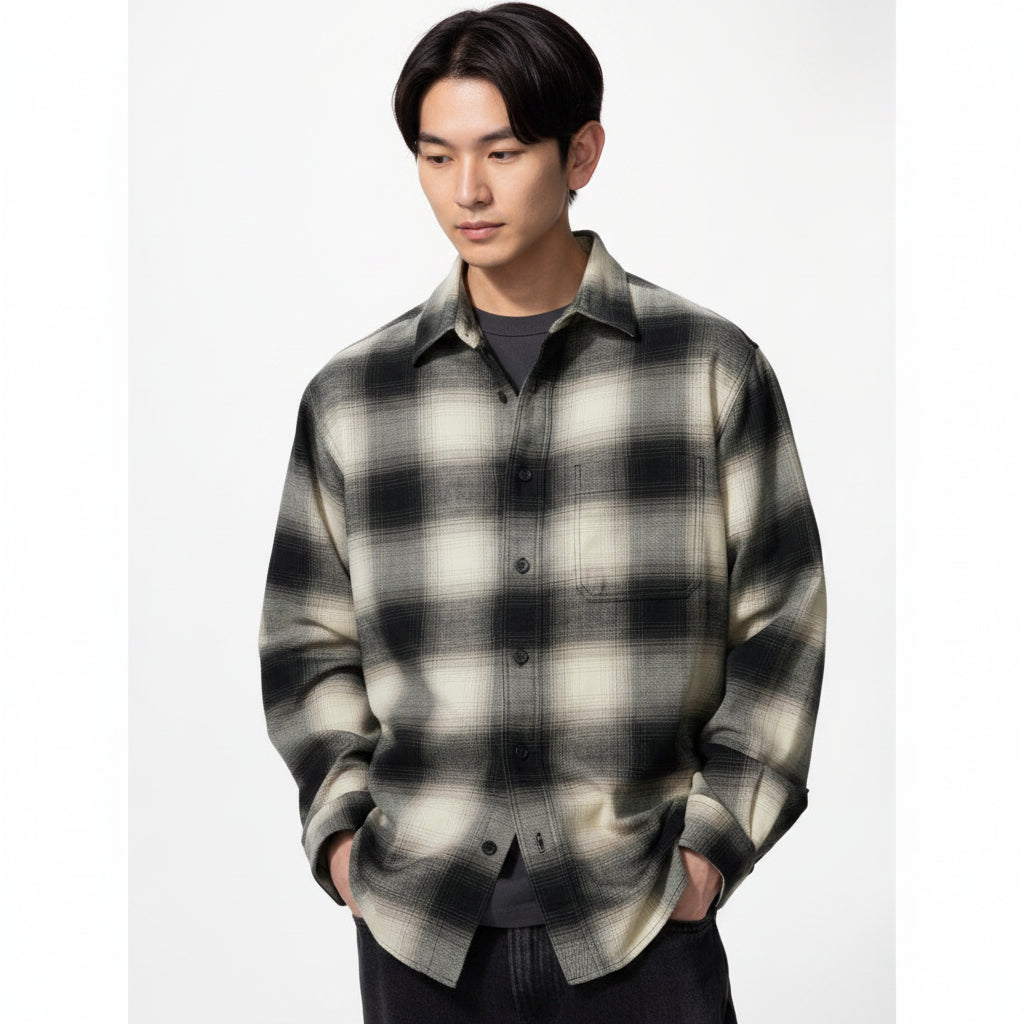 U Flannel Shirt / Ombre Check 486601 Japan best brand