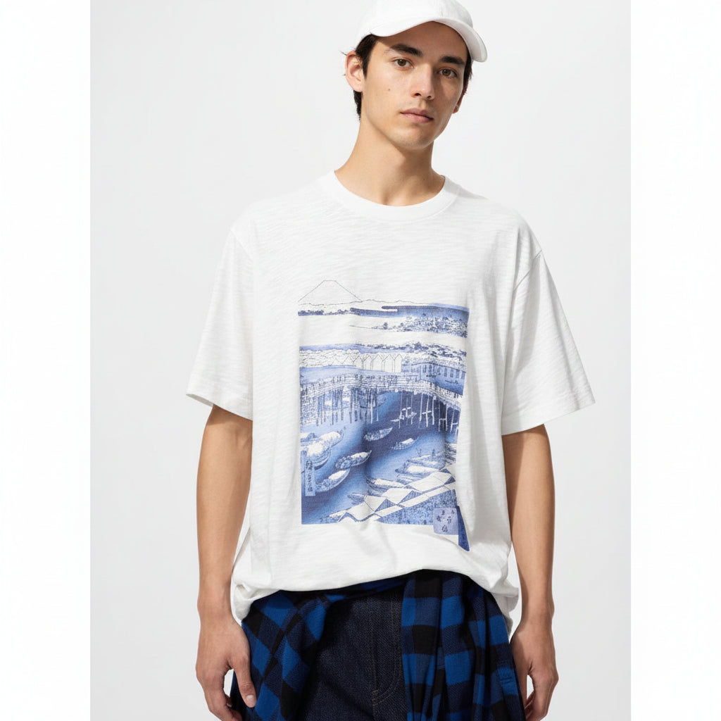 U Ukiyo-e Blue UT 485075 Japan best brand