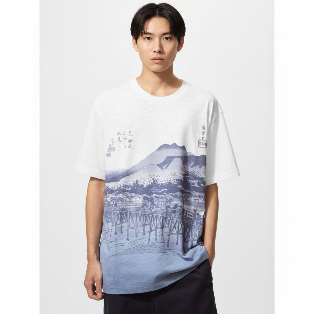 U Ukiyo-e Blue UT 485077 Japan best brand
