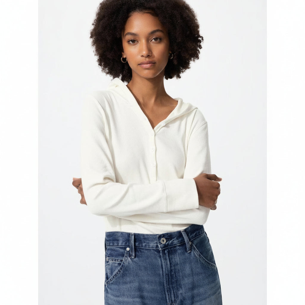 UniQlo Hooded Rib T-Shirt 488298 Japan best brand
