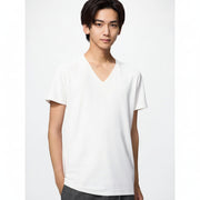UniQlo Ultra Warm HEATTECH Cotton V-Neck T-Shirt 491992 Japan best brand